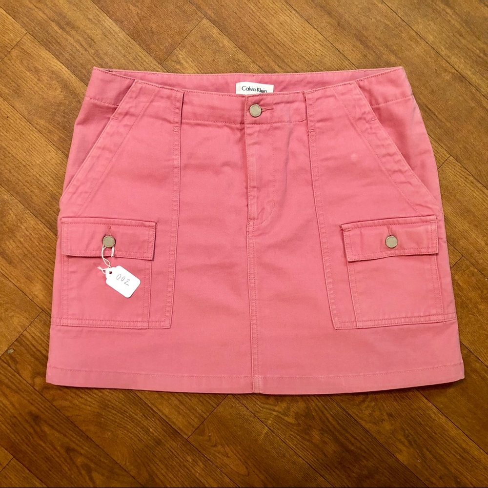 Calvin Klein Pink Jean Miniskirt
